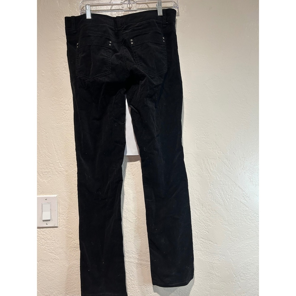 White House Black Market Noir Black Corduroy Straight Leg‎ Pants Womens 6R